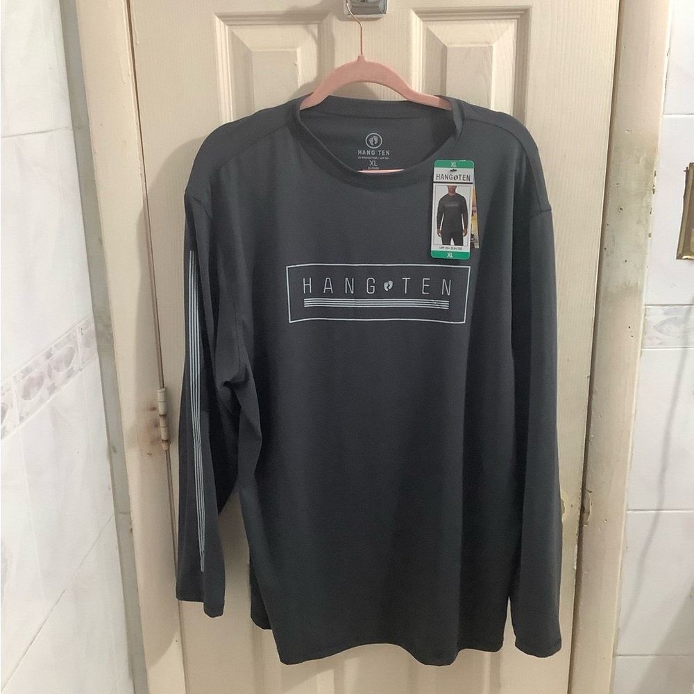 Hang Ten Men's Dark Gray Long Sleeve Shirt